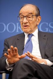 Alan Greenspan speaking at the Brookings Institution