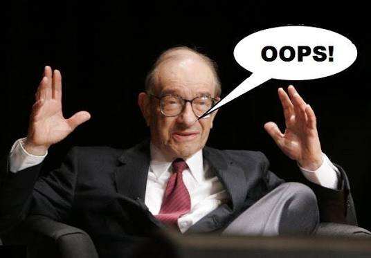 Alan Greenspan with hands raised, captioned &ldquo;Oops!&rdquo;